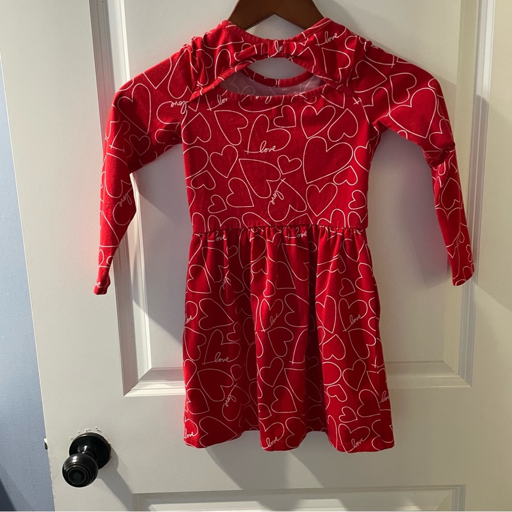 Carter's Red Heart Pattern Dress - Picture 4 of 4